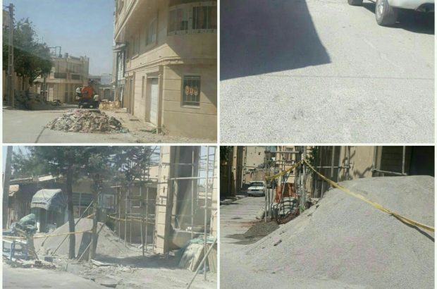 شهرداری ایلام به وظیفه ی خود در برخورد با سد معبر کردن مصالح ساختمانی در کوچه وخیابان عمل کند. شهرداری ایلام به وظیفه ی خود در برخورد با سد معبر کردن مصالح ساختمانی در کوچه وخیابان عمل کند.