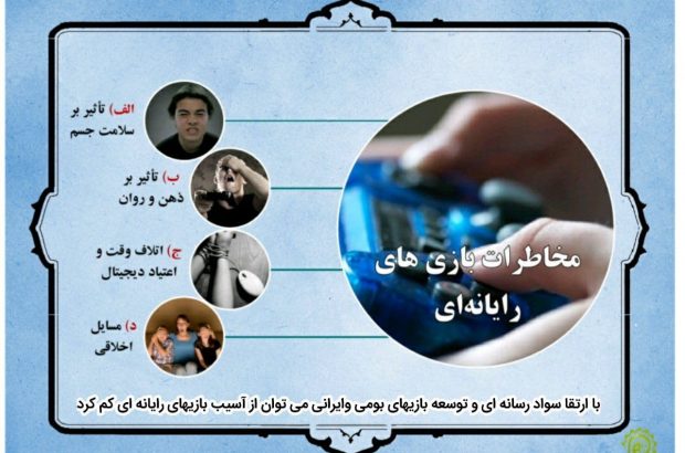 اثرات بازیهای رایانه ای بر جامعه مخرب است / ضرورت گسترش بازیهای بومی وایرانی اثرات بازیهای رایانه ای بر جامعه مخرب است / ضرورت گسترش بازیهای بومی وایرانی
