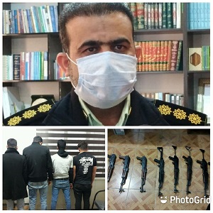 انهدام باند قاچاق ۴ نفره سلاح جنگی با کشف 9 قبضه در دهلران