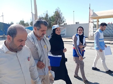 تداوم بازدید تیم قرارگاه پدافند زیستی و بیوتروریسم ایلام از مواکب مرز مهران