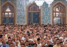 جلوه‌ای زیبا از اقامه نماز عید سعید قربان در حرم مطهر امام رضا علیه السلام