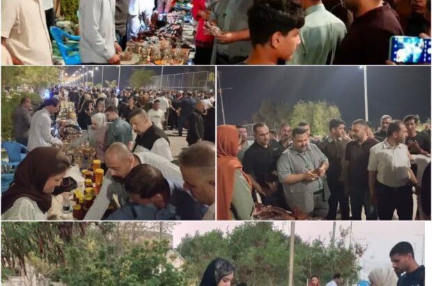 پنجاهمین حضور صنعتگران ایلامی در بازار شهر کوت عراق/ استاندار واسط از غرفه‌های صنایع‌دستی ایلام بازدید کرد